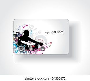 Beautiful gift card, vector illustration.