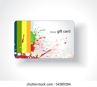 Beautiful gift card, vector illustration.