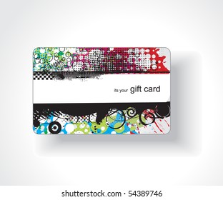 Beautiful gift card, vector illustration.