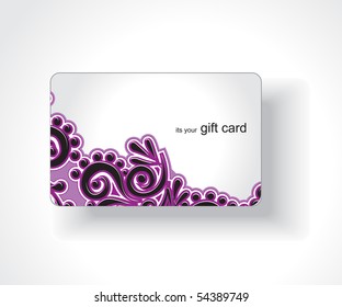 Beautiful gift card, vector illustration.