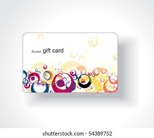 Beautiful gift card, vector illustration.