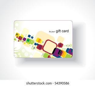 Beautiful gift card, vector illustration.