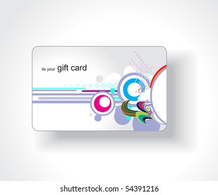 Beautiful gift card, vector illustration.
