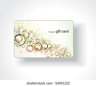 Beautiful gift card, vector illustration.