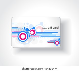 Beautiful gift card, vector illustration.
