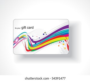 Beautiful gift card, vector illustration.