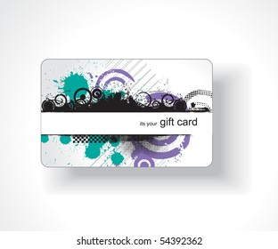 Beautiful gift card, vector illustration.