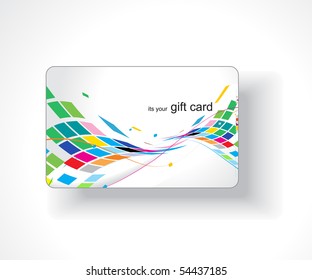 Beautiful gift card, vector illustration.