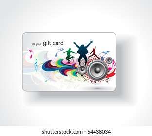 Beautiful gift card, vector illustration.