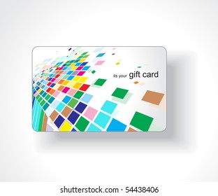 Beautiful gift card, vector illustration.