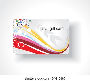 Beautiful gift card, vector illustration.