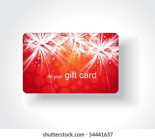 Beautiful gift card, vector illustration.