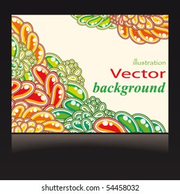 Beautiful gift card, vector illustration.