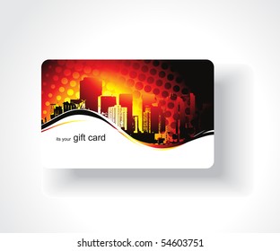 Beautiful gift card, vector illustration.