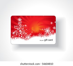 Beautiful gift card, vector illustration.