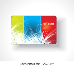 Beautiful gift card, vector illustration.
