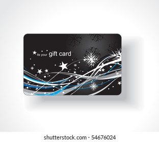 Beautiful gift card, vector illustration.