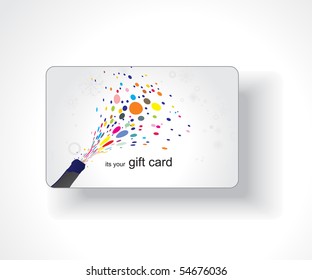 Beautiful gift card, vector illustration.