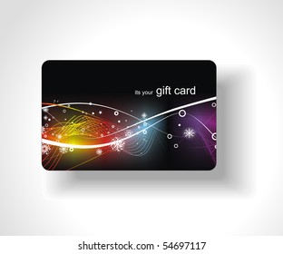 Beautiful gift card, vector illustration.