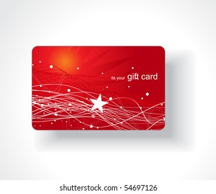 Beautiful gift card, vector illustration.