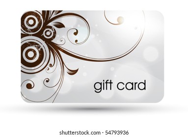 Beautiful gift card, vector illustration.