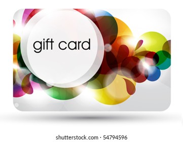 Beautiful gift card, vector illustration.