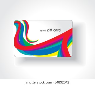 Beautiful gift card, vector illustration.