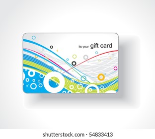 Beautiful gift card, vector illustration.