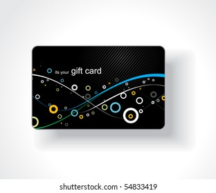 Beautiful gift card, vector illustration.