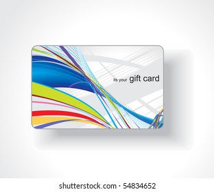 Beautiful gift card, vector illustration.