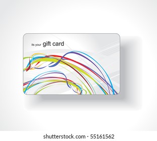 Beautiful gift card, vector illustration.