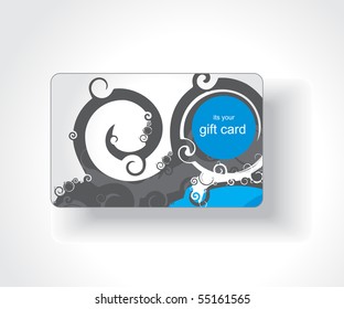 Beautiful gift card, vector illustration.