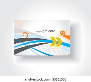 Beautiful gift card, vector illustration.