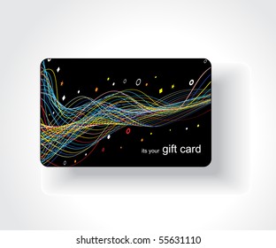 Beautiful gift card, vector illustration.