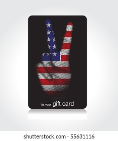 Beautiful gift card, vector illustration.