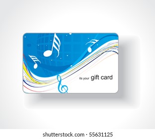 Beautiful gift card, vector illustration.