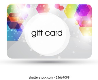 Beautiful gift card, vector illustration.