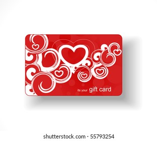 Beautiful gift card, vector illustration.