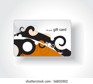 Beautiful gift card, vector illustration.