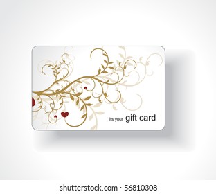 Beautiful gift card, vector illustration.