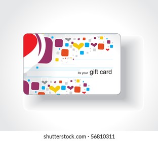 Beautiful gift card, vector illustration.