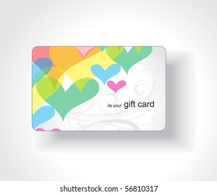 Beautiful gift card, vector illustration.