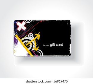 Beautiful gift card, vector illustration.