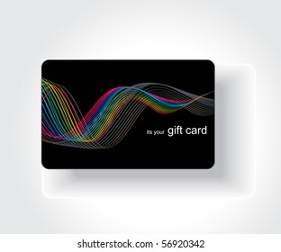 Beautiful gift card, vector illustration.