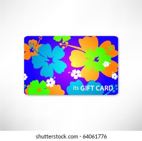 Beautiful gift card, vector illustration.