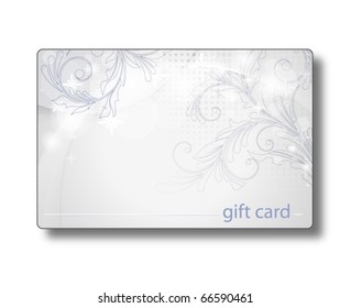 Beautiful gift card, vector illustration