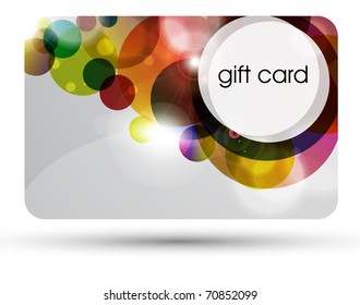 Beautiful gift card, vector illustration.