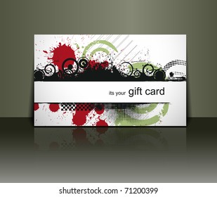 Beautiful gift card, vector illustration.