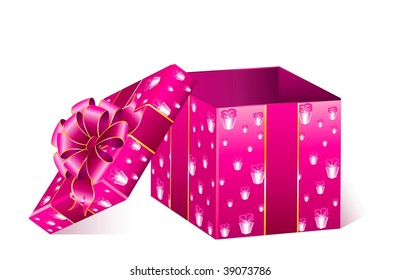  beautiful gift with a large bow on a white background for christmastides
