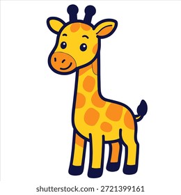 Belo design de vetor de ilustração de girafa